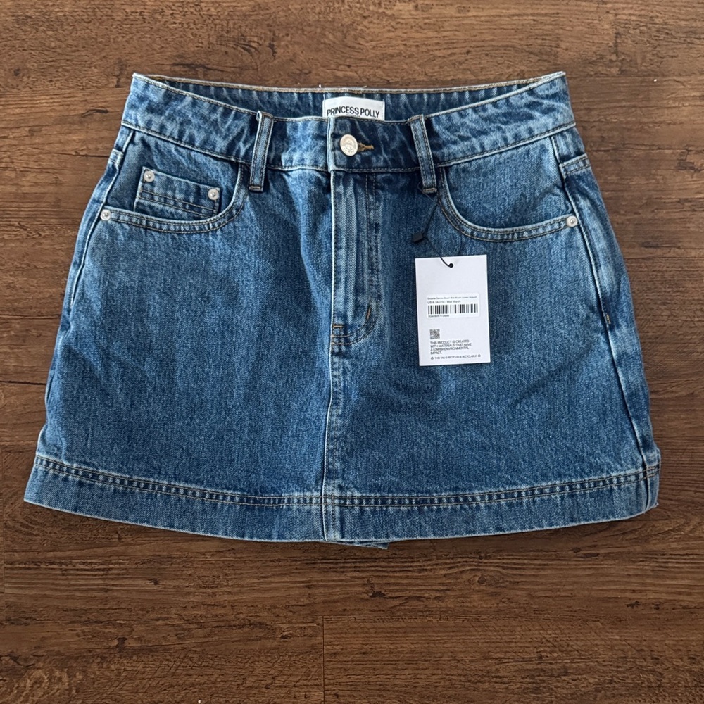 Princess Polly Denim Blue Skort
